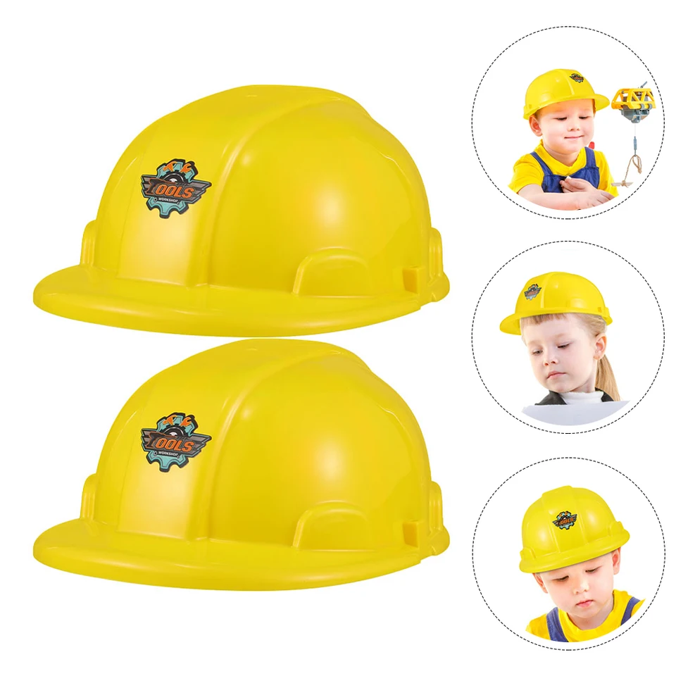 2/6ks simulácia bezpečnosť Construction Construction Hard Hat Hray Kids Predstieranie hrania obliekania klobúkov Party Dodávky