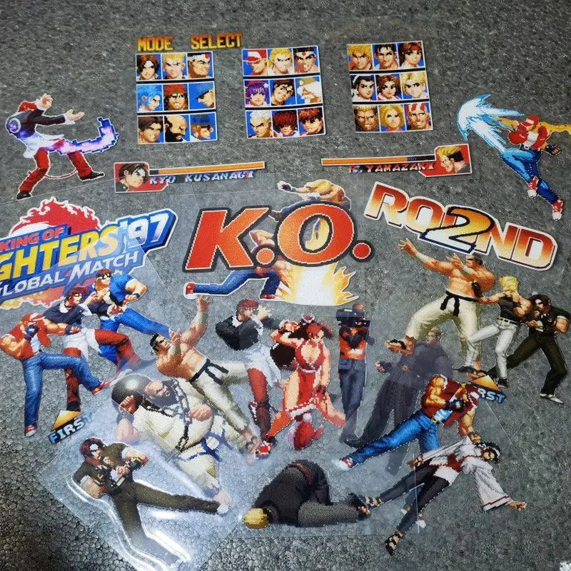 2-8 cm japonská arkádová hra King of Fighters 97 nálepky na boj proti postavá