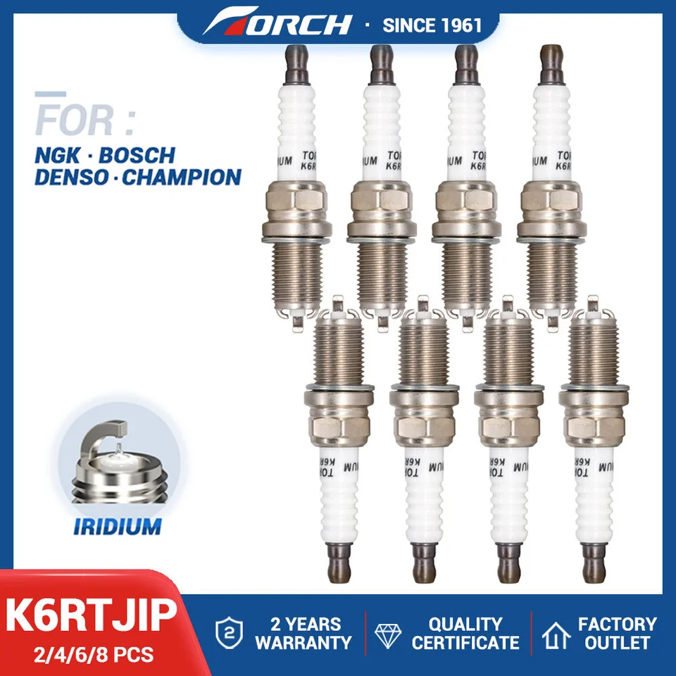 2-8ks Originálne Iridium Candles Vymeňte pre PFR6W-T (6740) PFR6W-TG (5547) Audi/VW 101 905 621 B Zachvavné sviečky K6rtjip