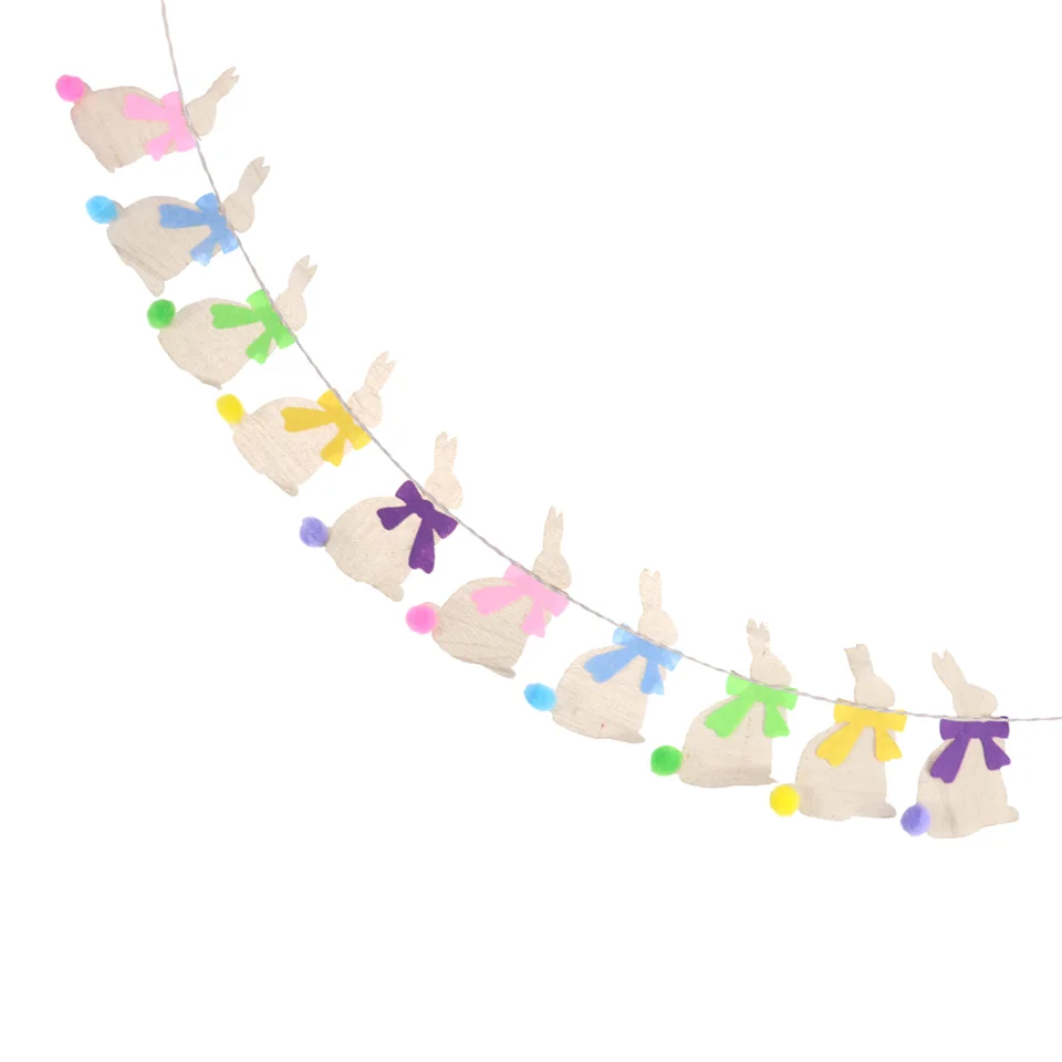 2 9 Domáce dekorácie Veľkonočné zdobenie nápady Králik Garland Outdoor Decotions