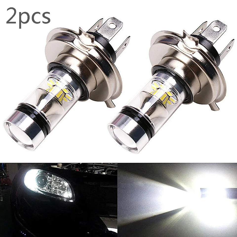 2*Auto H4 8000K vysoký/nízky lúč 20-lemované hmlové svetlo hnacie svetlo DRL Žiarovka biela lampa hmlové svetlo Hnacie svetlo pre príslušenstvo automobilu