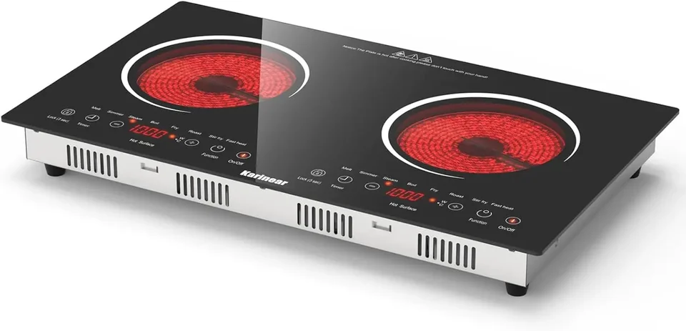 2 Burners Electric Coar doska 24 palcov, 110 V ~ 120V doska a vstavaná horná doska na kachle