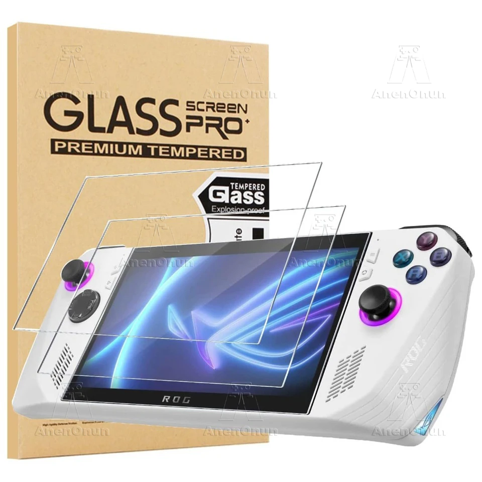 2 chránič obrazovky pre obaly pre Rog Ally/Rog Ally X/MSI Claw A1M 9H Tvrdosť Anti-Scratch 2,5D zakrivená hrana HD Templeted Glass Film