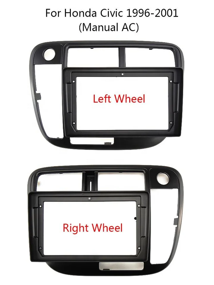 2 din 9 palcových automobilových fasájských rámu pre honda občiansky EK3/EK4/EK9 1996-2001 Frame GPS Android Mount Kit Panel Panel Dash Braby