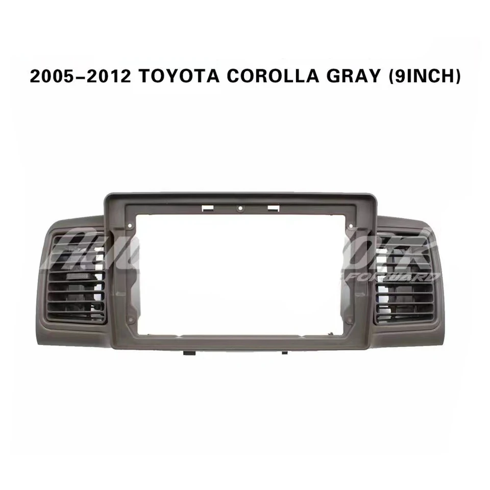2 DIN 9 palcových automobilových rádiových fasájských panelov pre Toyota Corolla Ex 2007-2012 2013+ Stereo Dash Frame Android Power Adapter Android