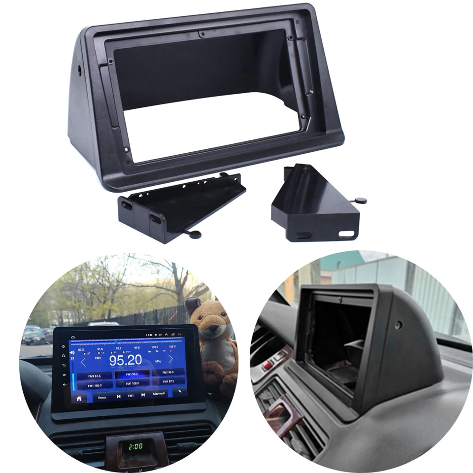 2 DIN 9 palcových navigačných panelových panelov Radio Fascia Kingbox Stereo Frame Plate Adapter pre Mitsubishi Pajero Montero V31 Gepard
