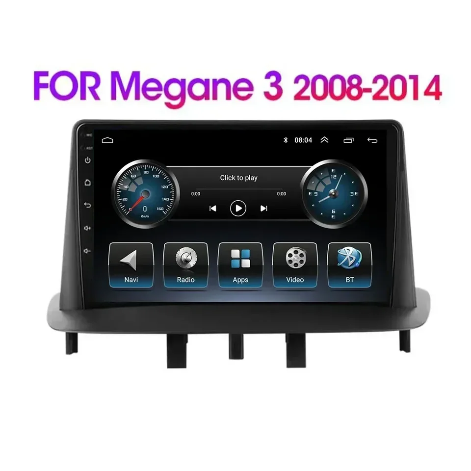 2 Din Android 13 Car Radio Multimedia Video Player pre Renault Megane 3 Fluence 2008 - 2014 GPS Navigation GPS CarPlay Auto DVD