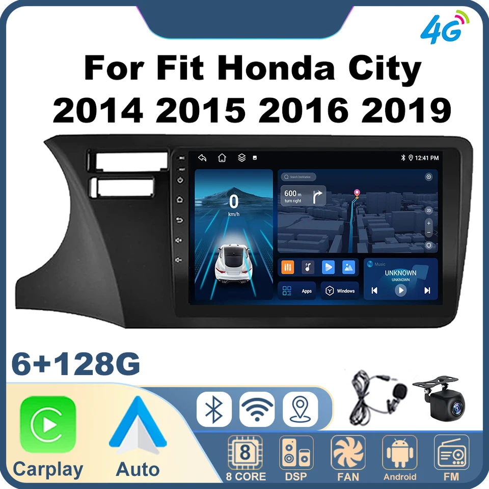 2 Din Android Car Radio CarPlay Multimedia Video Player GPS pre Fit Honda City 2014 2015 2016 2016 Autoradio 2Din Head Unit WiFi WiFi