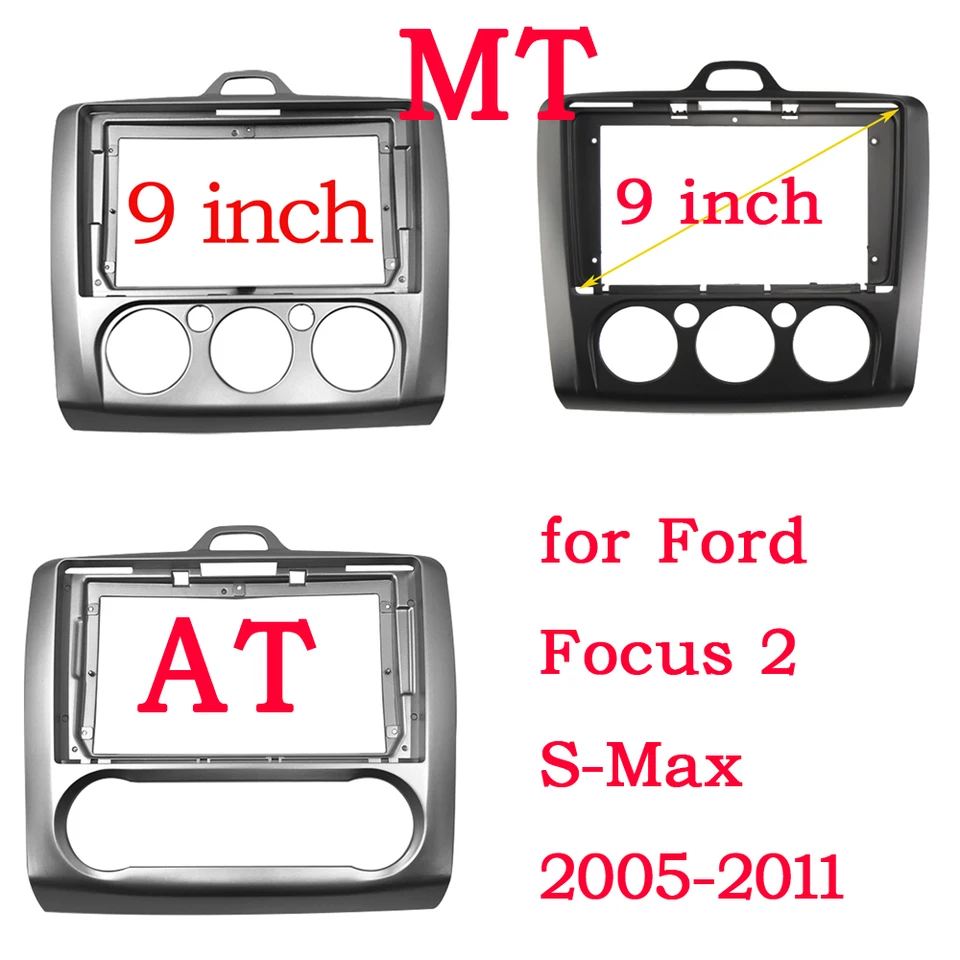 2 DIN Car Radio Fascia Frame Fit for Ford Focus 2 S-Max 2005-11 Auto DVD DVD GPSPanel Dash Kit inštalačný rámec ráme