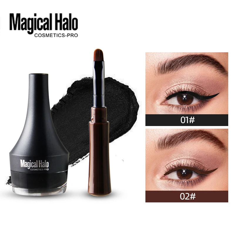2 farby hnedá čierna čierna krémová smotanová smotany vodotesné dlhotrvajúce dlhodobé vzduchové farbivo obočie gélové tónované make-up obočie pomáda