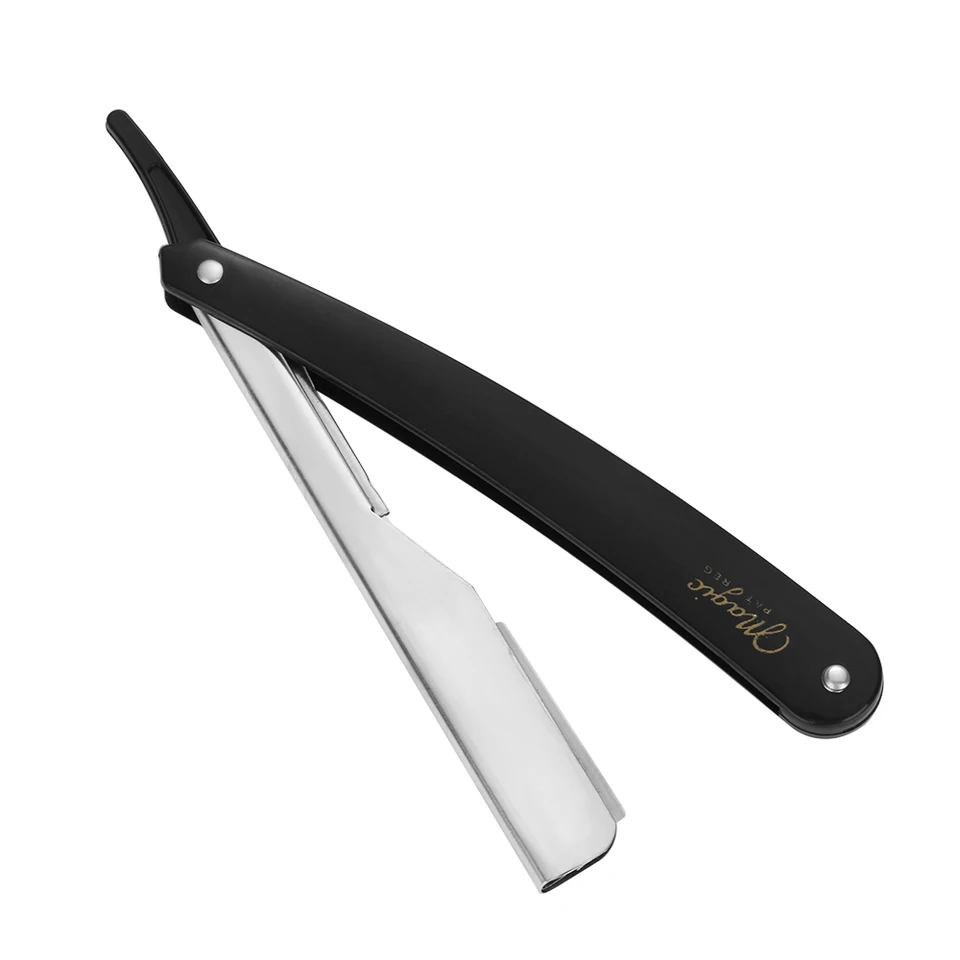 2 farby profesionálne manuálne holiaceho strojčeka Rovná hrana z nehrdzavejúcej ocele Sharp Barber Razor Skladacie holenie brady s čepeľou