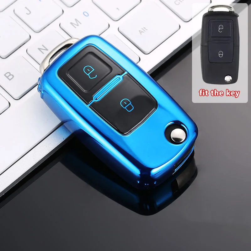 2 gombík automobilový kryt kryt shell fob pre VW Volkswagen Mk4 Bora Golf 4 5 6 Jetta Passat Polo Bora Touran Skot Seda príslušenstvo
