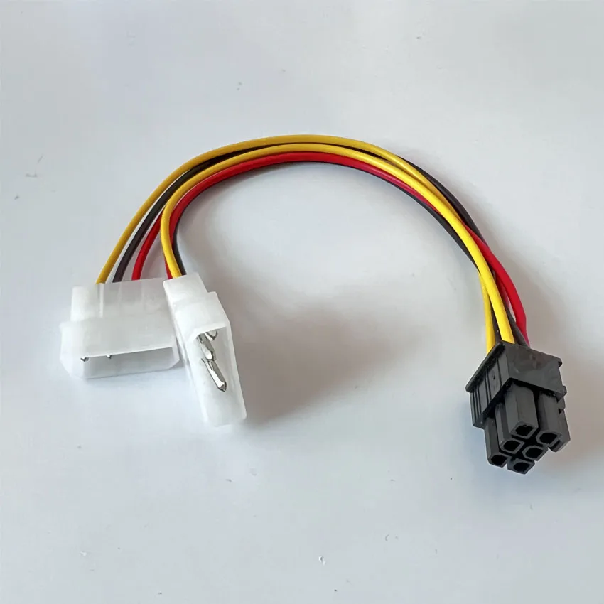 2 IDE Dual 4pin Molex IDE Muž do 6 PINF Žena pci-e y molex IDE napájací kábel adaptér konektor pre grafické karty