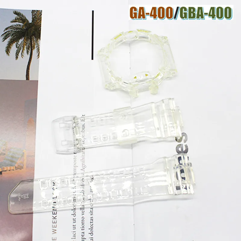 2 IN1 Náhradný náramok Smart Bracelet Strap GA-400/GBA-400 Frame Band Frame Bezel GA400/GBA400 Chráni