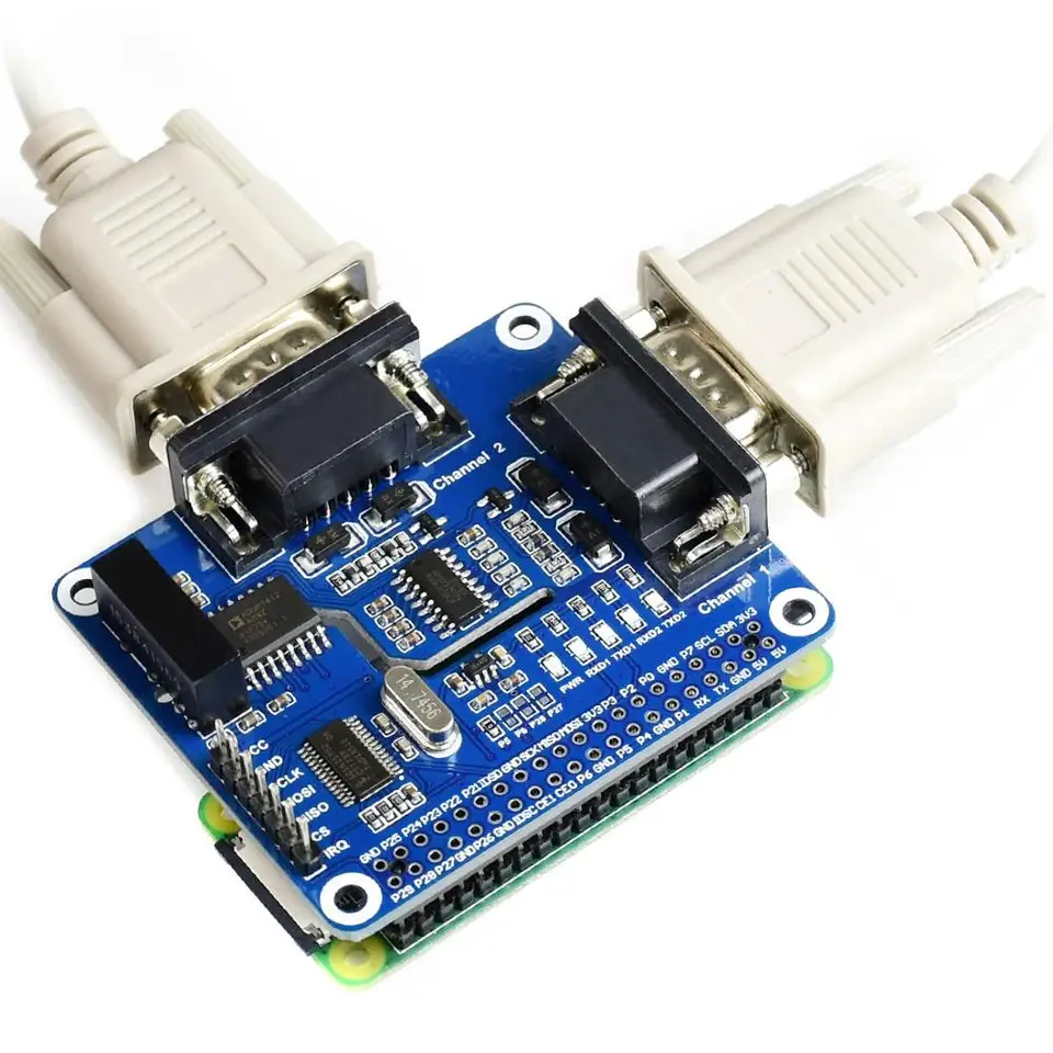 2-kanál Izolovaný RS232 Expansion Board Hat pre RASPI RPI Raspberry Pi Zero 2 W 3B 3 Model BA 4 5
