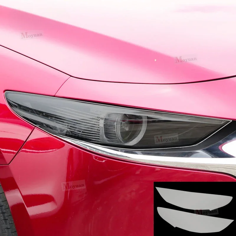 2 ks CAR Svetlomet Ochranný film Obnova svetlometov Transparentná čierna nálepka TPU pre Mazda 3 Axela 2020-2023 Príslušenstvo