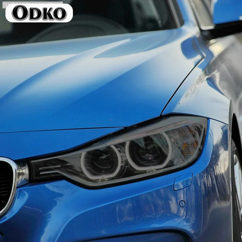 2 ks CAR Svetlomet Ochranný film Údený čierny odtieň Vinyl Transparent TPU Sticker pre BMW 3 Series F30 F31 Touring