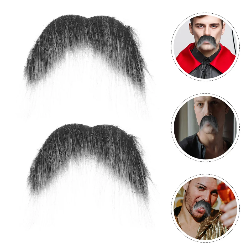 2 ks falošné brady realistické fúzy fúzy simulované brady falošné cosplay props