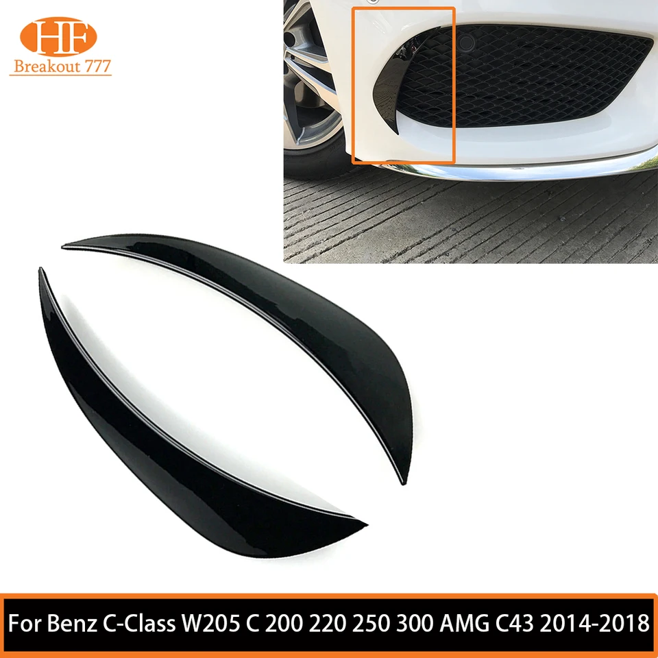 2 ks/nastavené príslušenstvo automobilu predný nárazník Spoiler Air Virt Cover pre Benz C-Class W205 C 200 220 250 300 AMG C43 2014-2018