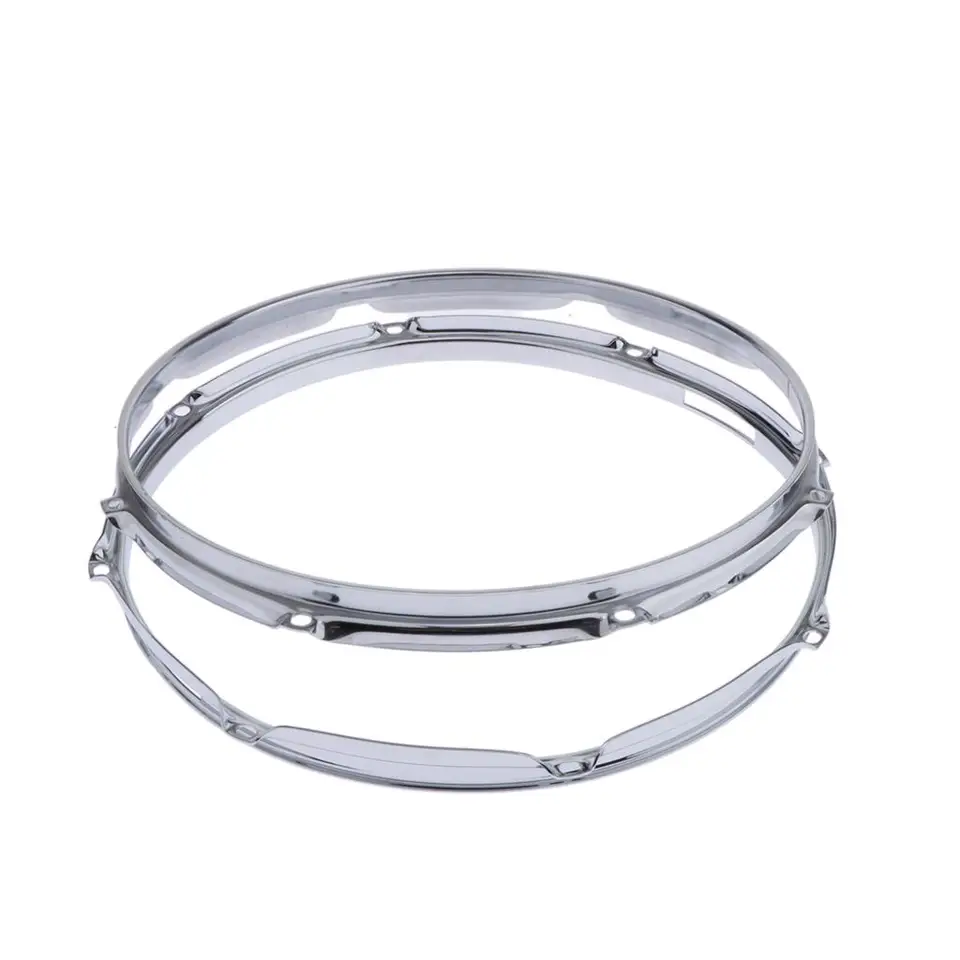 2 ks prémiové zliatinové oceľ oceľ Snare Drum Hoop Rig 13 palcov 8 otvorov 1,5 mm