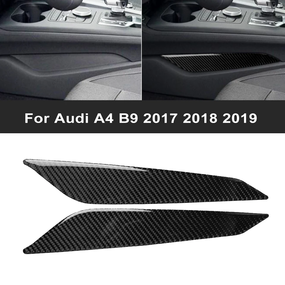 2 ks s uhlíkovými vláknami strana predného prevodového stupňa Strana pre Audi A4 B9 2017 2018 2018 2019 Panel Cover Trim Auto