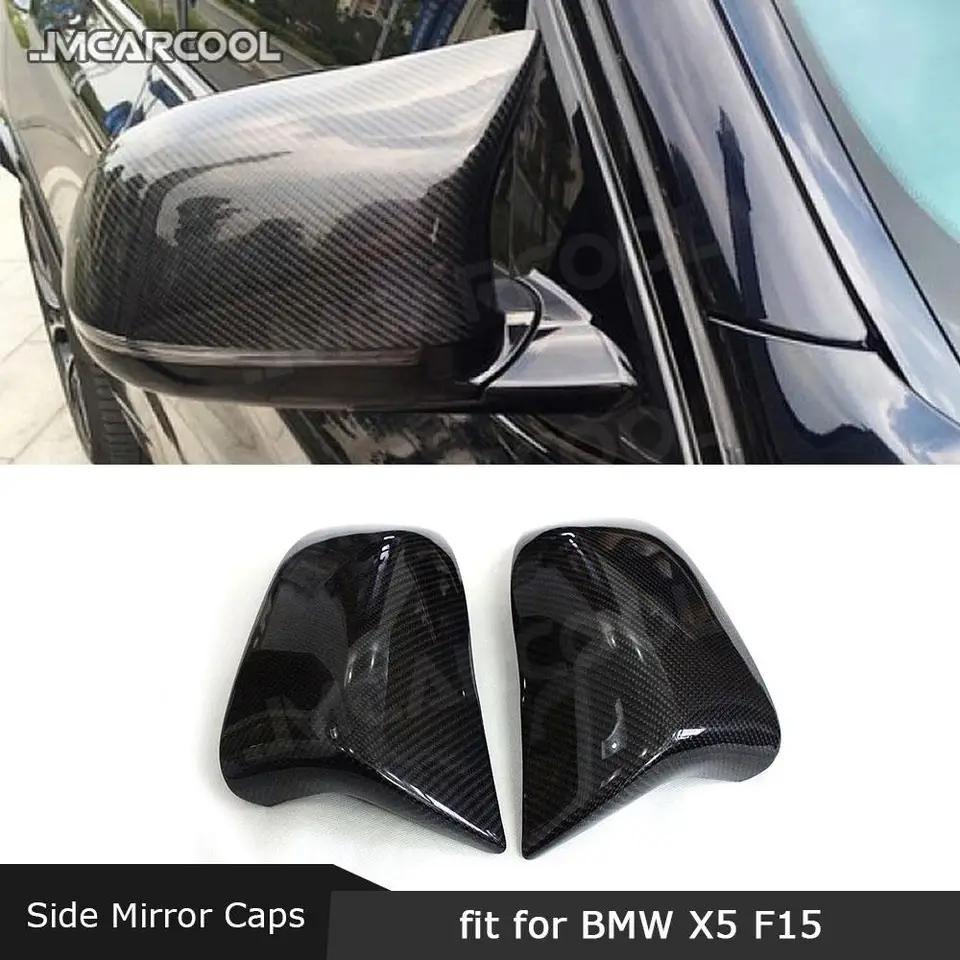 2 ks/set Skutočné kryty spätného zrkadla v štýle výmeny uhlíkových vlákien pre BMW X5 F15 2015-2018 Príslušenstvo