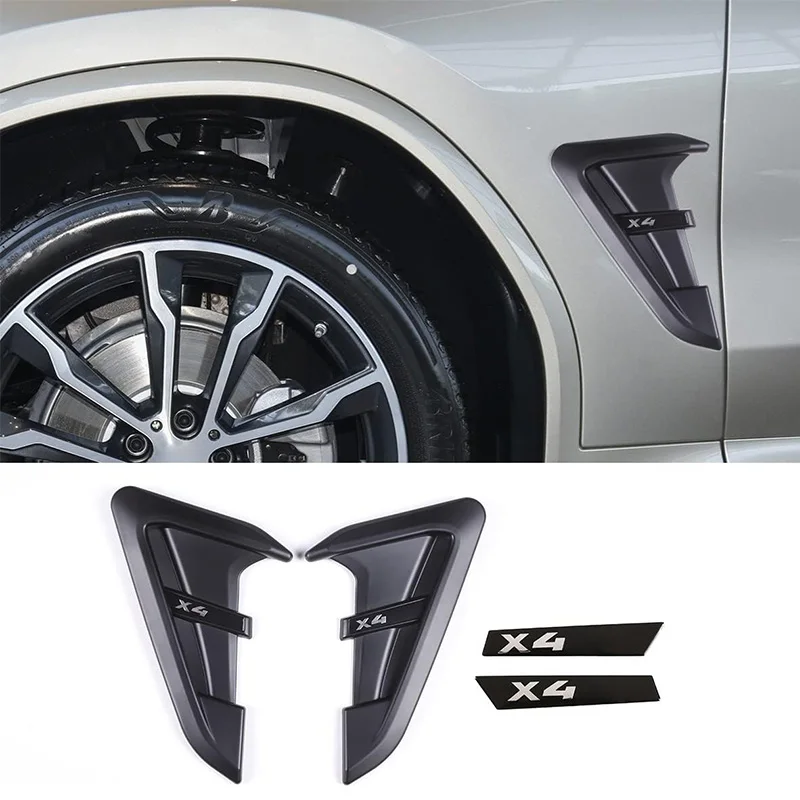2 ks Sviežky s žralokmi na bokom Fender Fender Decoration Retge pre BMW X3 X4 G01 G02 2018-2022 Štýl Bright Arouly Material Product