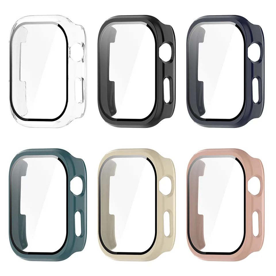2 ks Temperované sklo+puzdro PC PC s chráničkou obrazovky proti škrabaniu PC PC SHELL Cover PC Cover PC PAN pre puzdro Huawei Watch D2