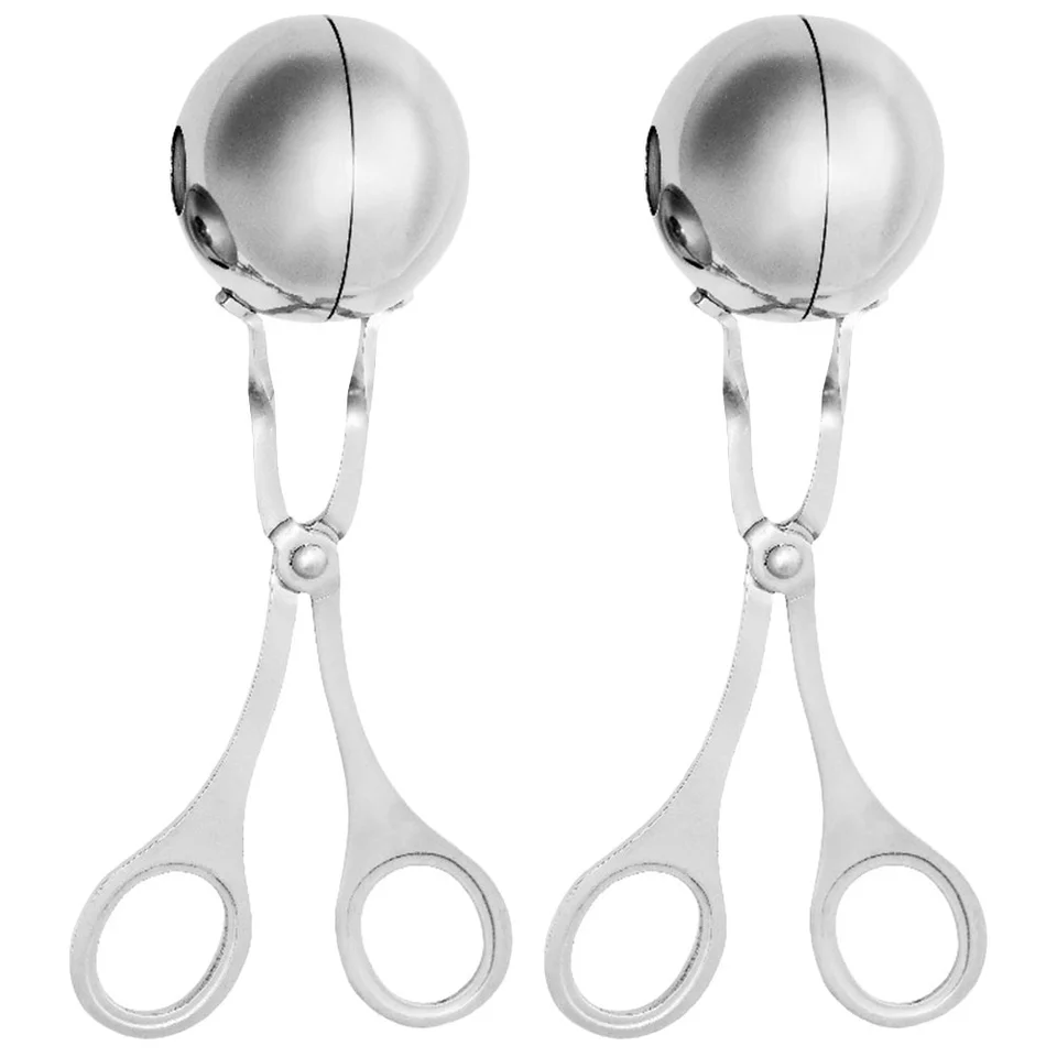 2 ks z nehrdzavejúcej ocele Meatball Tongs Meatballs Baller Kuchynské náradie lyžica