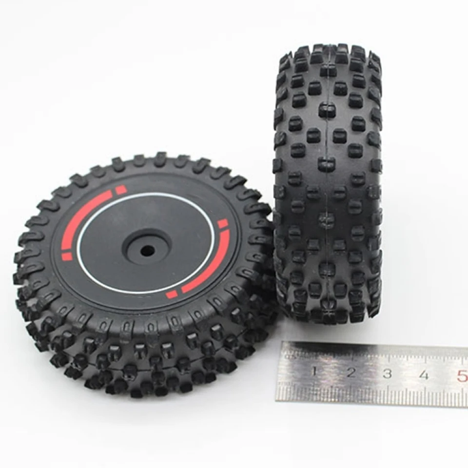2 ks čierne úzke predné pneumatiky pre WLTOOYS RC CAR 124010 Modifikácia Výmena príslušenstva RC Model Pneumatiky