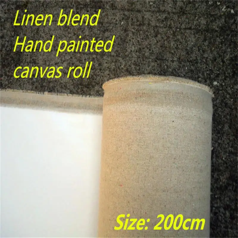 2 m široký prázdny základný ľanový zmes plátno Canvas Roll 400 GSM Fine Art Wholesale