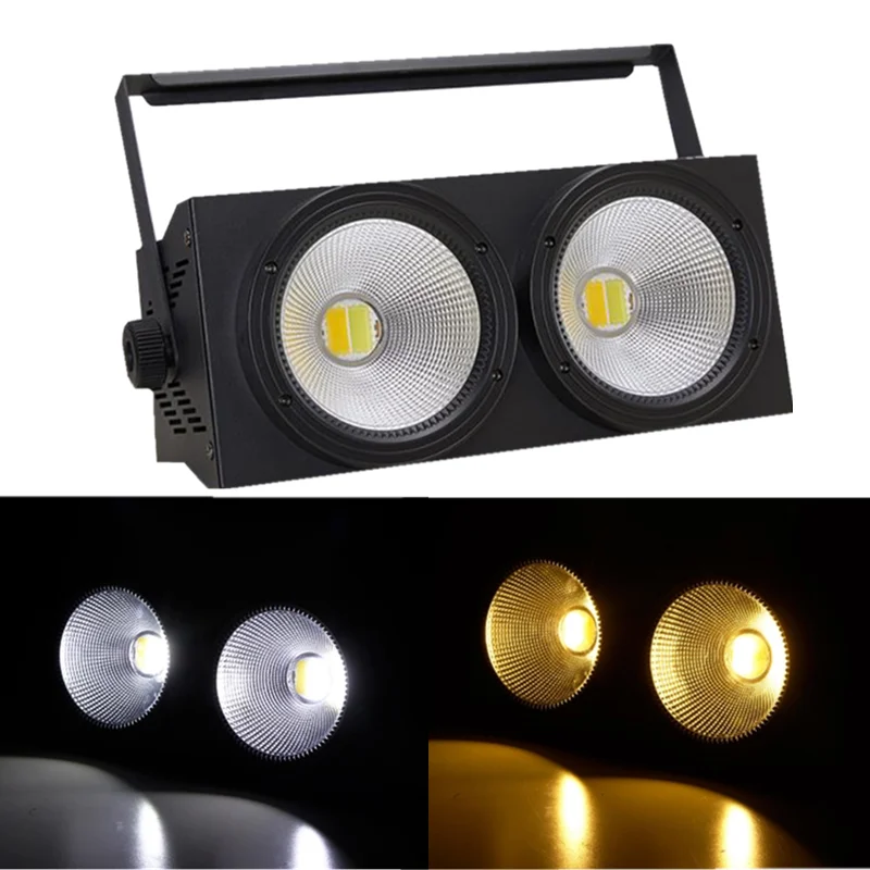 2 oči publikum Blinder Stage Light Warm and Cold White 2in1 DJ Strobe Light pozadie efekt LED