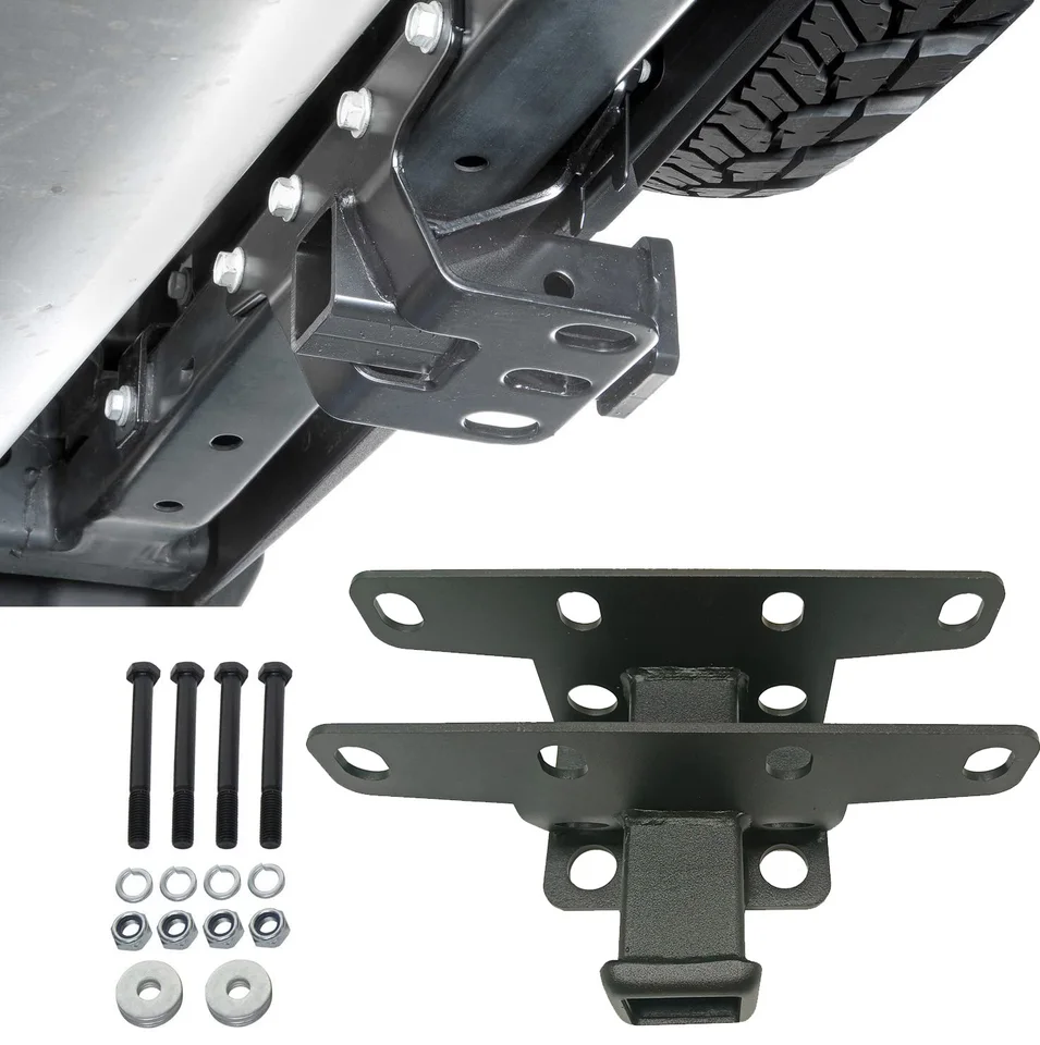 2-palcový oceľový zadný nárazníkový prívesný príves Hitch Class Súprava pre Jeep Wrangler JK JL JT 2007-2023 2 dvere a 4 dvere neobmedzené