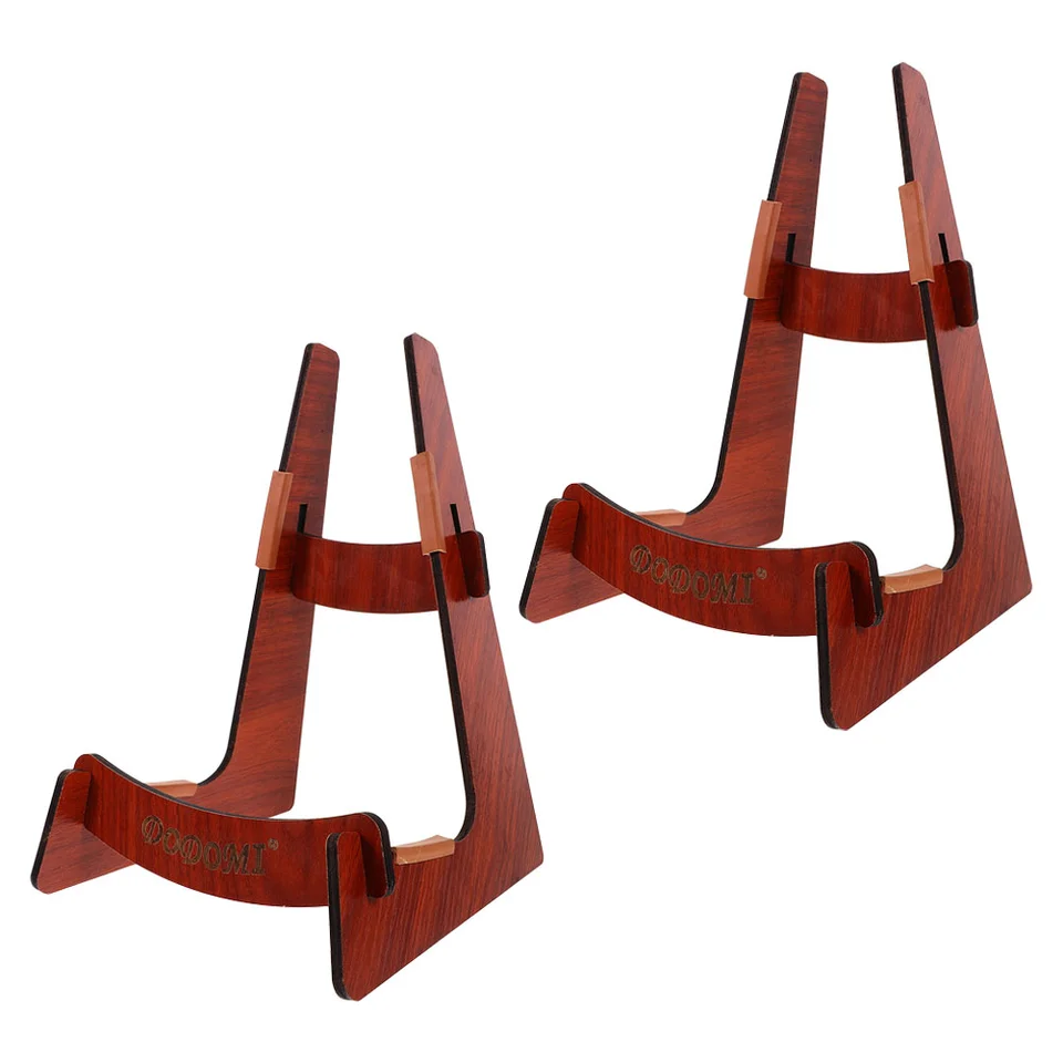 2 počítače Guitar Stand Ukulele Instrument Husle s hudobným displejom držiteľom dreva