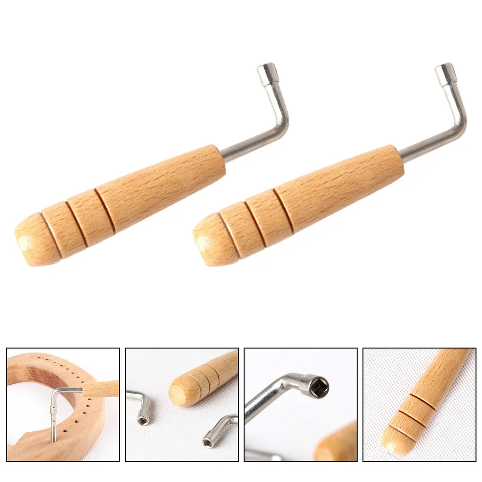 2 počítače Lyre Wrench Professional Použitie prístrojového tónu ladenie príslušenstva Osobná drevená rukoväť HARP Efektívne nastavenie nástroja
