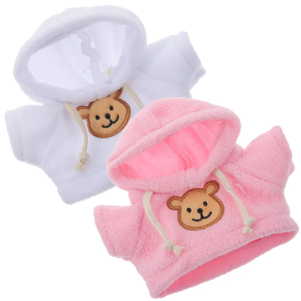 2 počítače mikiny medvede mikina plyšový chmúrny oblečenie malé dekorácie Mini outfit baby