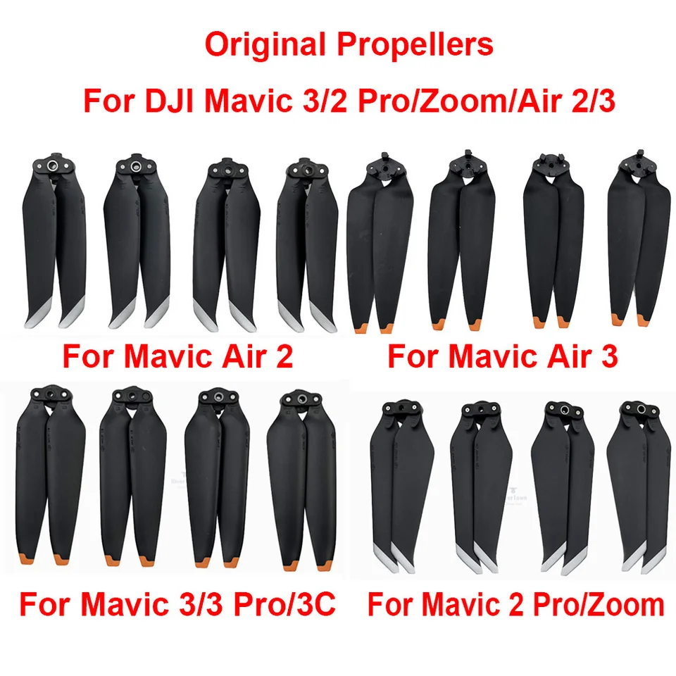 2 páry Originálne vrtule pre DJi Mavic 3/Cine/Classic/Air 2/3/Mini 2/3/4 Pro Quick-Release Blade Hory bez balíka