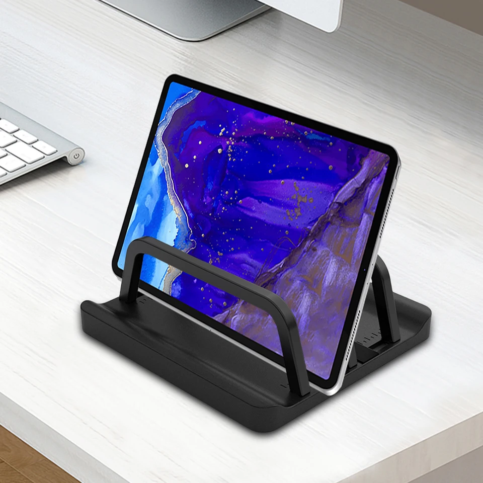 2 slot Vertikálne notebook stojan Anti-Slip Desktop Notebook Dock priestor Ukladanie viacúčelového držiaka notebooku pre počítačový tablet telefón