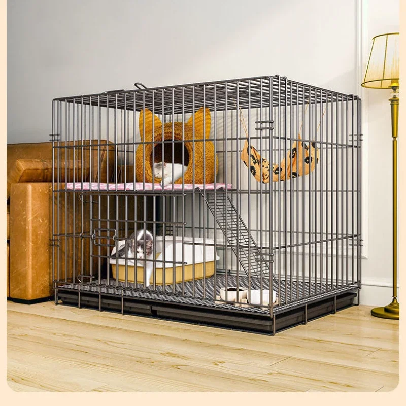 2 stupňa Indoor Cat Cage DIY PET PEET PLYPEN DETACHABLE KELOVÁ KNALNÁ KAVERA ŠIRCRYPOVÁ KETICKÁ KLASOVÁ Klietka Klietka veľké miesto navyše Cvičenie