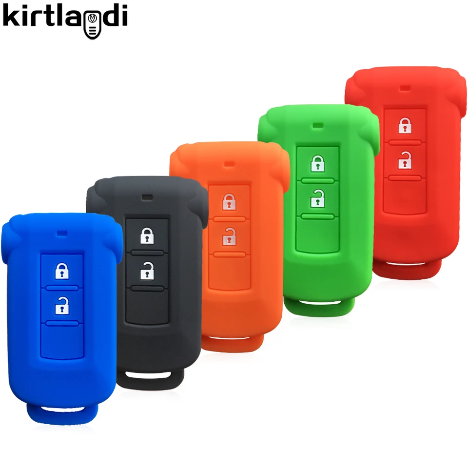 2 Tlačidlo Silikónový diaľkový krycí kryt automobilu pre puzdro pre Mitsubishi ASX Outlander L200 pre Nissan Qashqai J10 J11 Juke X Trail Altima