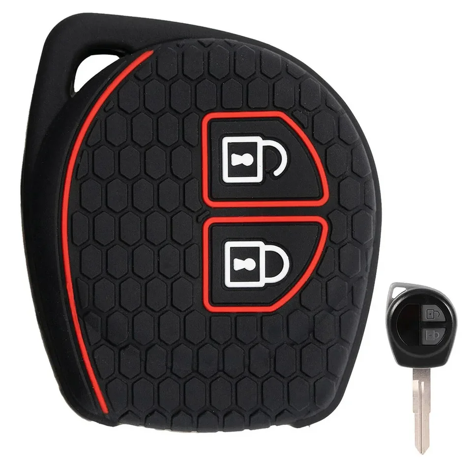 2 Tlačidlo Silikónový diaľkový kľúče puzdro pre Suzuki Swift Ignis Vitara pre liana Ciaz Baleno Key Key Fob Case Ochrana Shell