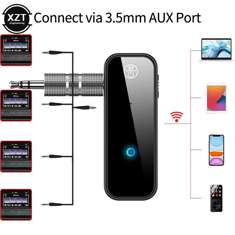 2 v 1 bezdrôtový Bluetooth kompatibilný 5.0 Adaptér vysielača prijímača 3,5 mm konektor pre hudbu automobilu Audio AUX A2DP ReCiever pre slúchadlá
