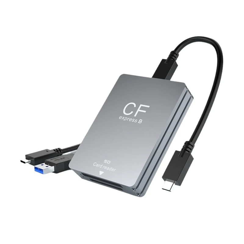 2 v 1 CFEXpress Type B SD Card Reader USB 3,2 10 Gbps Dual Slot s káblom USB C až USB C/A pre SLR