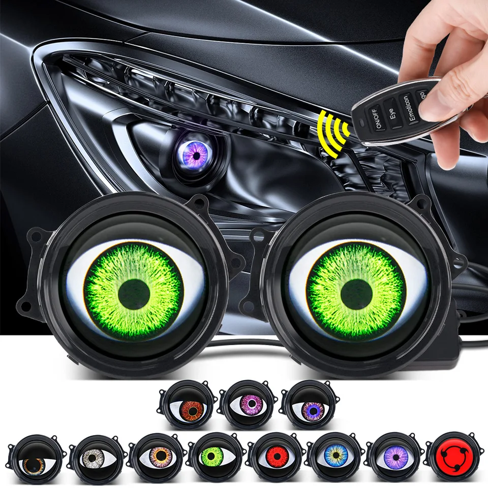 2 v 1 Dynamické LED svetlomety automobilu 3 palce Devil's Eye Dekorácie Zostava Zostava diaľkového ovládania automatického vybavenia Automatické vybavenie Accessorie