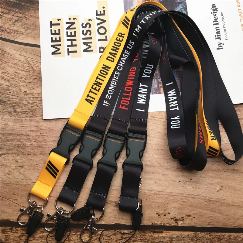 2 v 1 mobilným telefónom Lanyard Key Ring Ring Sling Badge Keychain Keychain Anti-Lost ID ID