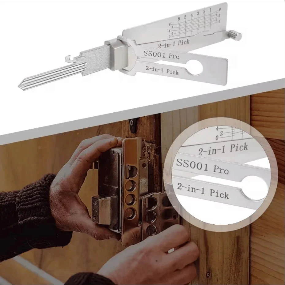 2-v-1 Nástroj Pick & Decoder Nástroj z nehrdzavejúcej ocele Kľúč pre presnosť dekodéra Hook and Pickup ručný náradie O-krúžkový súprava súpravy na opravu náradia