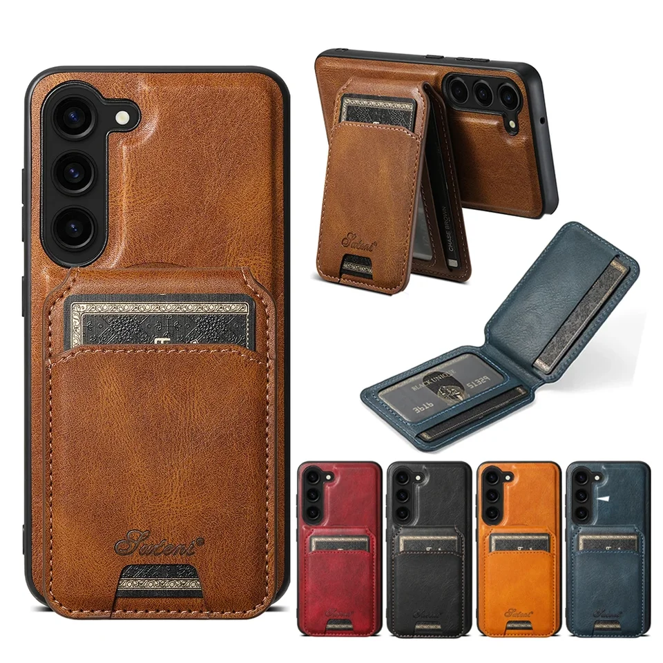 2 v 1 Odnímateľná puzdro na peňaženku magnetickej kože pre Samsung Galaxy S24ultra S24 S23 S22Plus S22 Ultra Plus note20 Magsafe Cover
