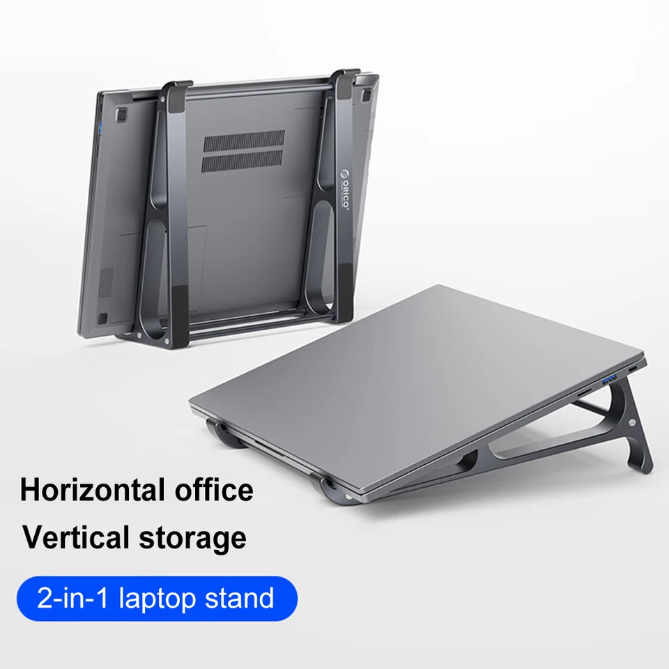 2-v-1 prenosný počítač vertikálny stojan hliníková zliatina Fordeble Support Stand Nastaviteľná držiak tabletu pre 11-17,4 palca PC MacBook stojan