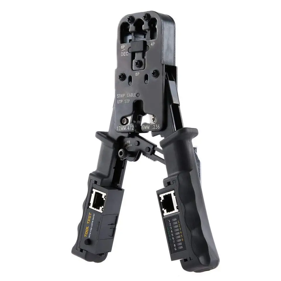 2 v 1 RJ45 Sieť LAN káblových klieští kliešt Cutting Tool Tester Tester Kliešte káblové kliešte 6P/8p