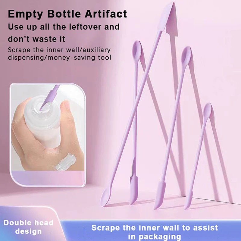 2 v 1 Silikónová kopček Scraps Set Cosmetic Liquid Foundation Face Cream Screft Screping Face Mini dvojhlavé nástroje na starostlivosť o pleť